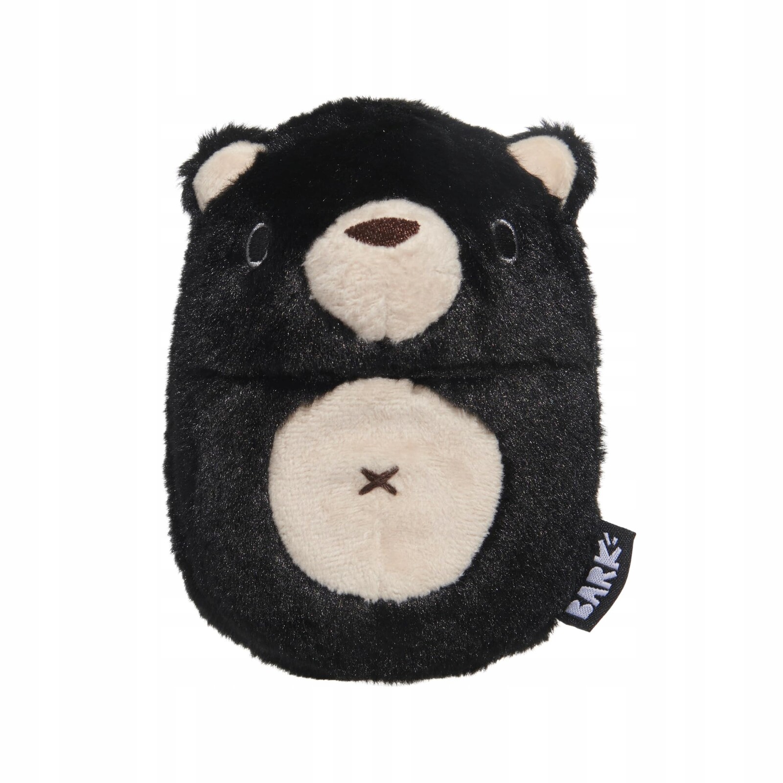 Bark Chewer Hračka Pro Psy Černá Kost s gumou a plyšem Střední/Velká