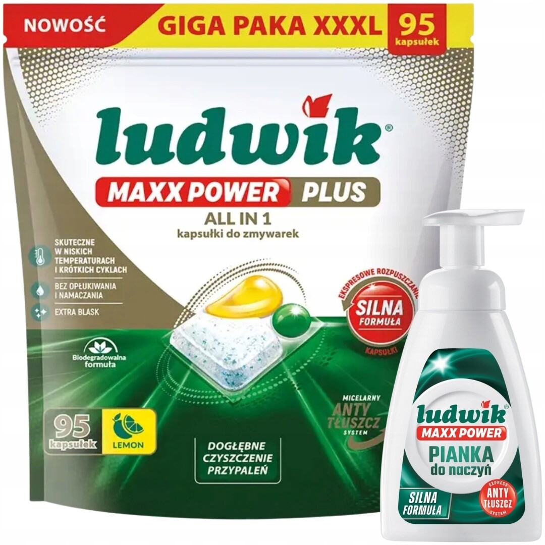 Ludwik Tablety Do Myčky Maxx Power Plus All In One 95 Ks Pěnová Sada
