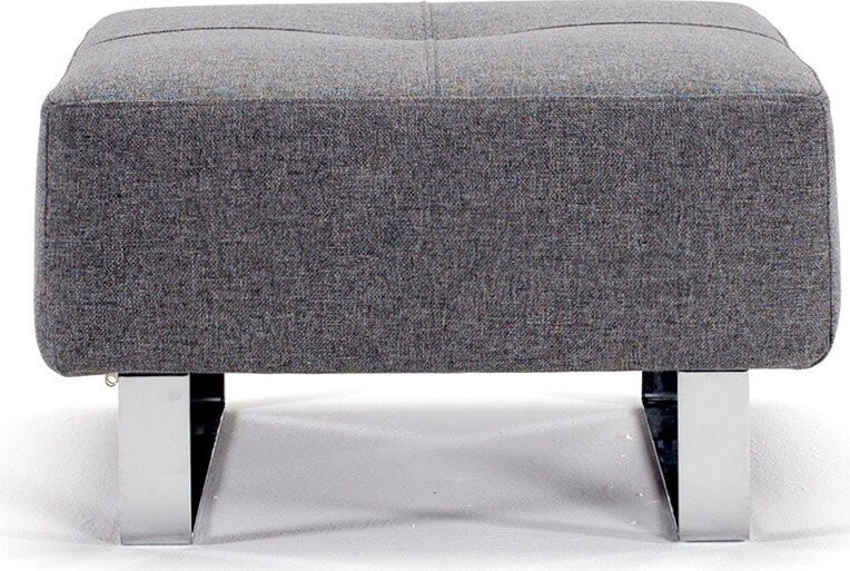 Šedý taburet Innovation Cassius Twist Charcoal, 65 x 65 cm