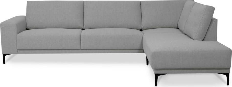 Světle šedá rohová pohovka (pravý roh/do L) Chile - II. jakost – Scandic