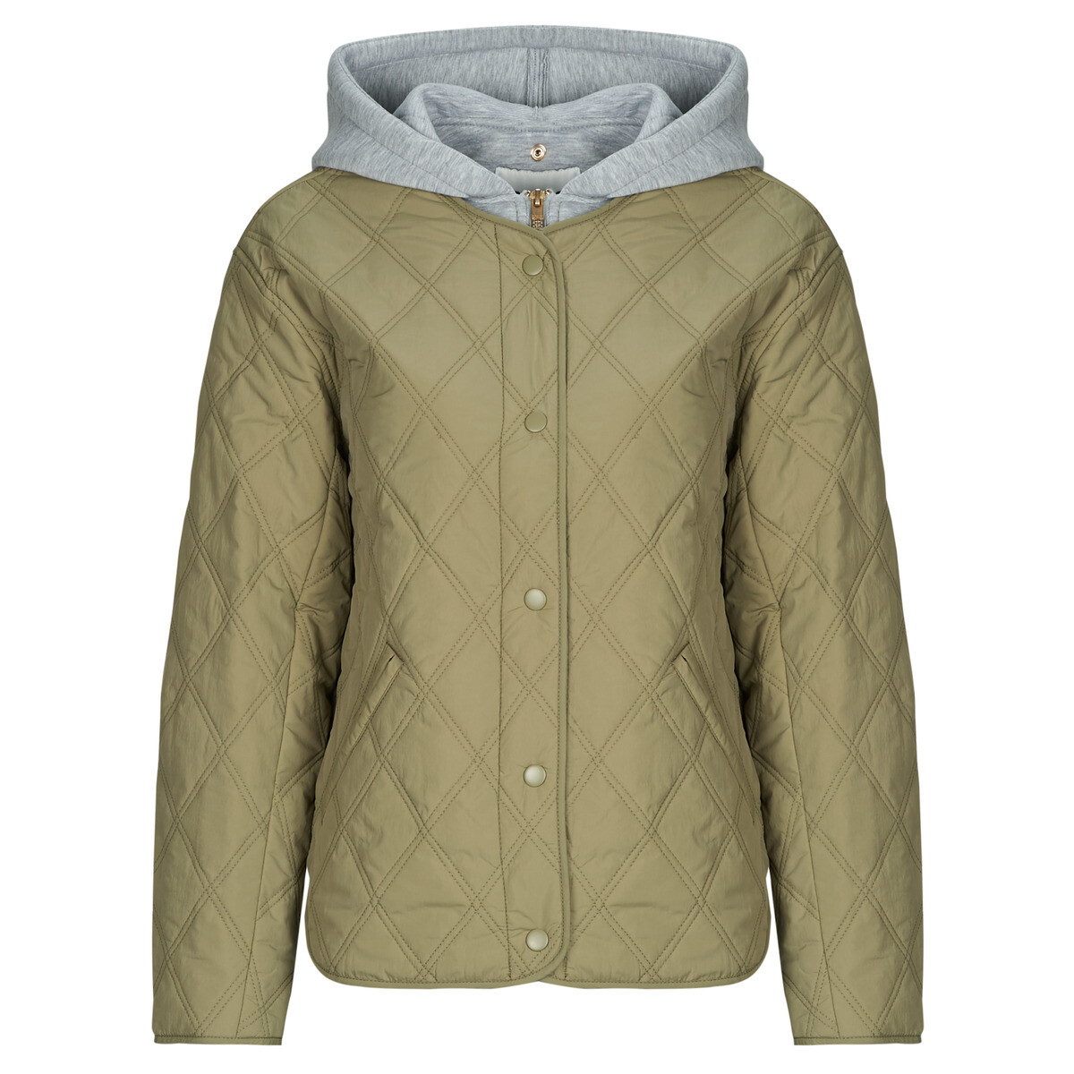 Only  ONLRISSO LIFE HOOD QUILT JACKET  Zelená