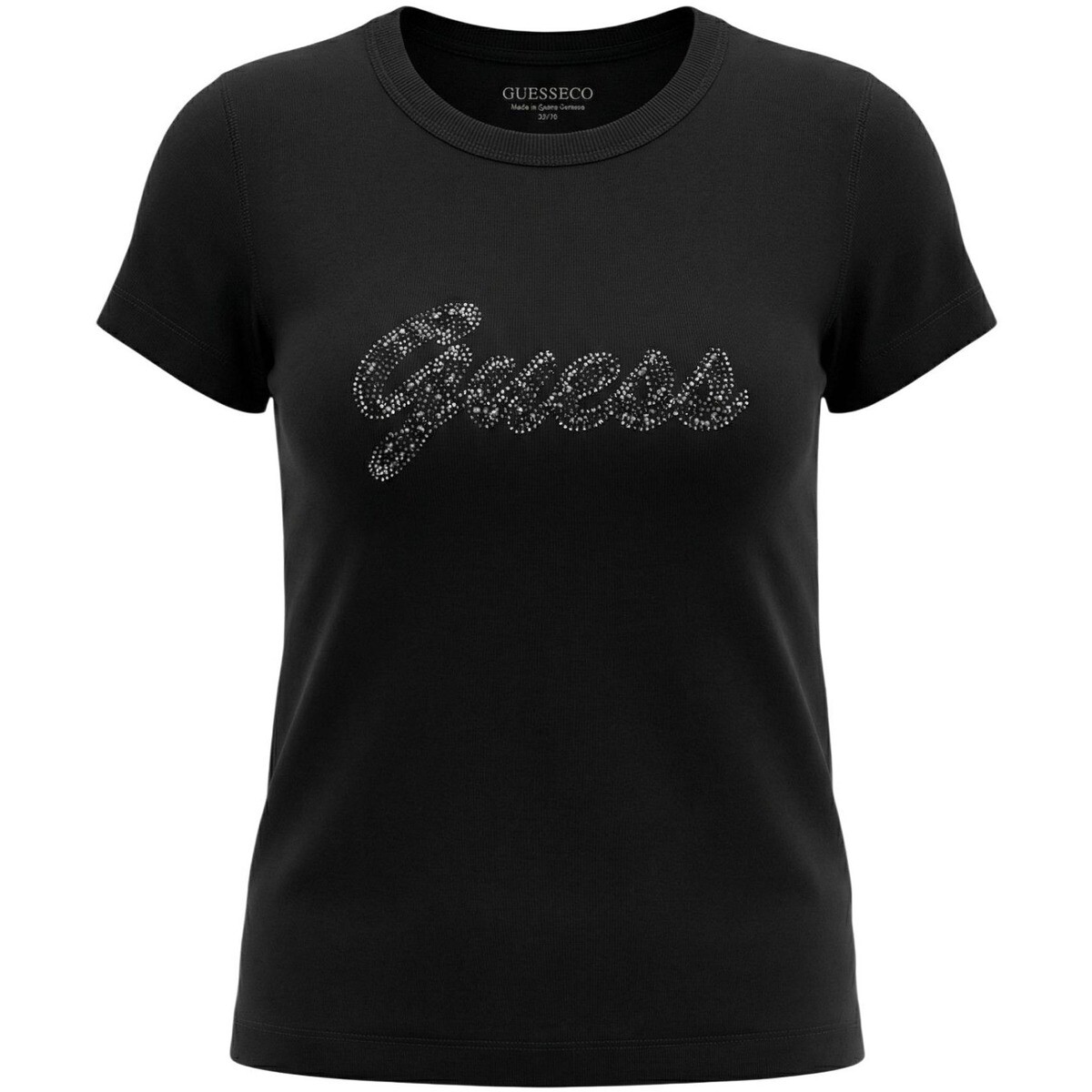 Guess  SS CN 3D  SCRIPT TEE W6GI08 K3023  Černá