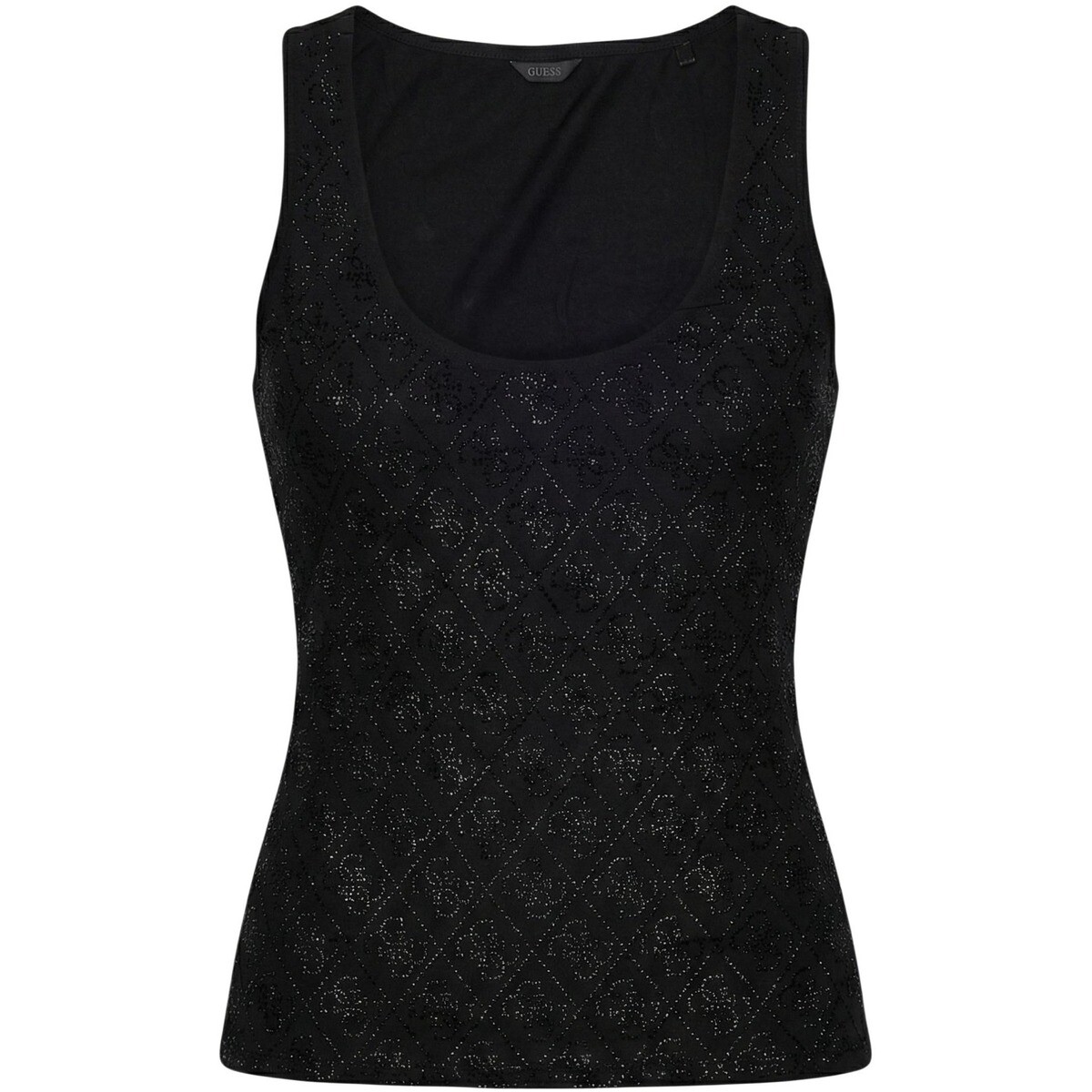Guess  SL 4G ALLOVER TANK TOP W6GP10 K2932  Černá