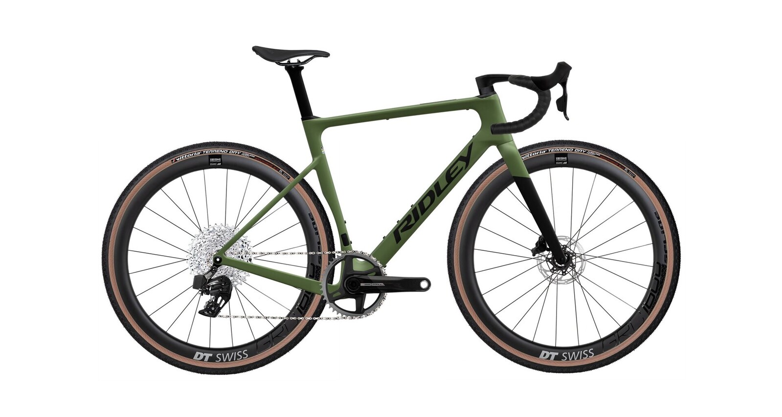 Ridley Astr RS Sram Force XPLR - Crocodile Green / UD Carbon Velikost: M