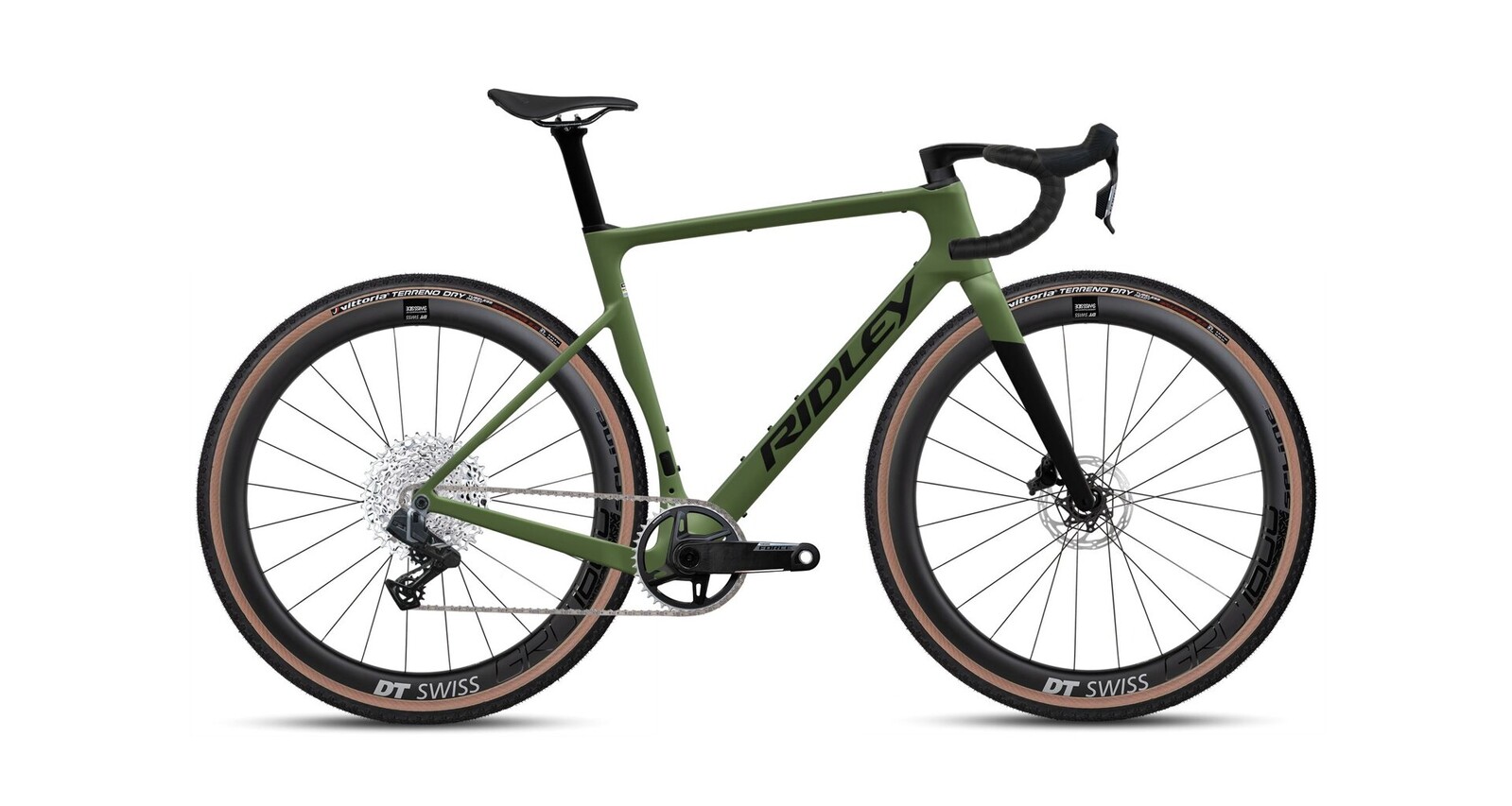 Ridley Astr RS Sram Force XPLR - Crocodile Green / UD Carbon Velikost: S
