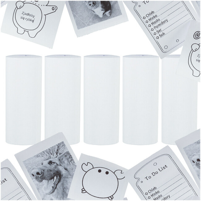 Termopapírové role pro tiskárny fotoaparátů - 5,7 cm x 4,5 m 5 kusů