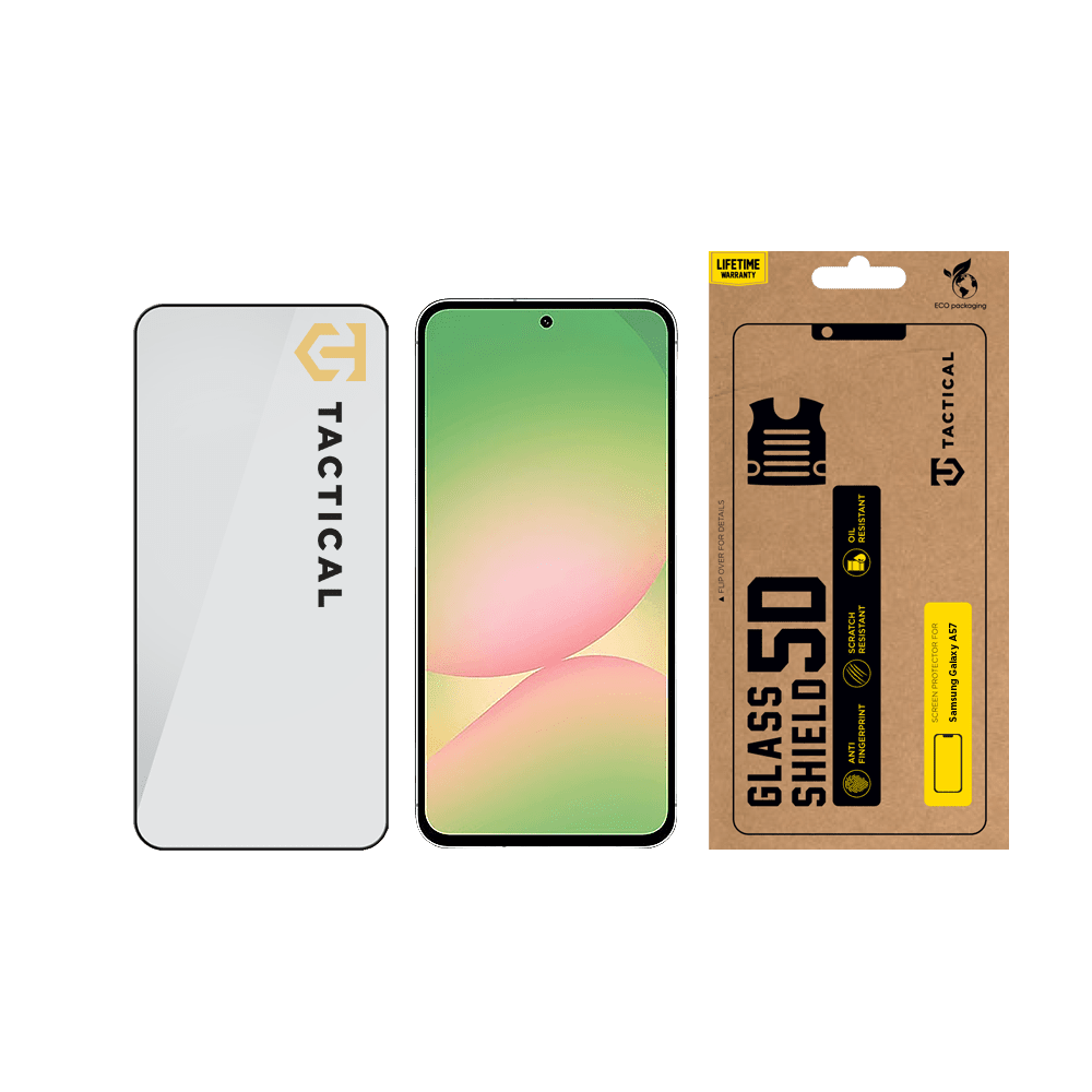 Tvrzené sklo Tactical Glass Shield 5D pro Samsung Galaxy A57, černá