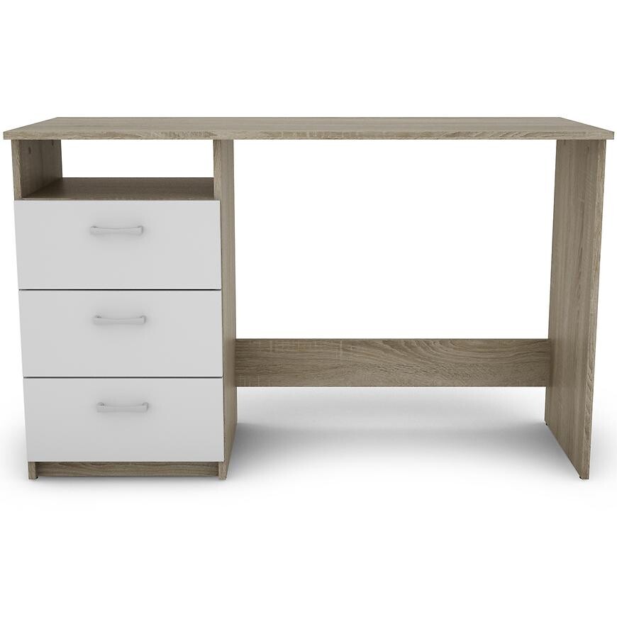 Psací stůl Ernesto 3S sonoma/bílá