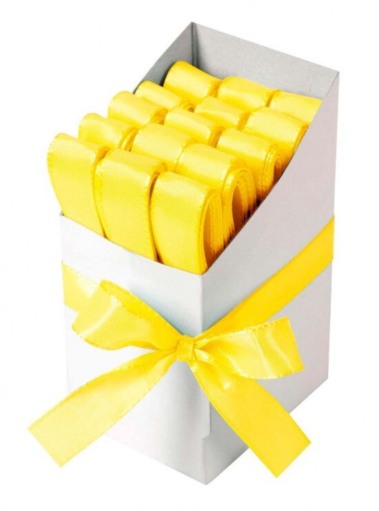 Ditipo Stuha dekorační taftová 15 mm x 3 m - žlutá - 2815001