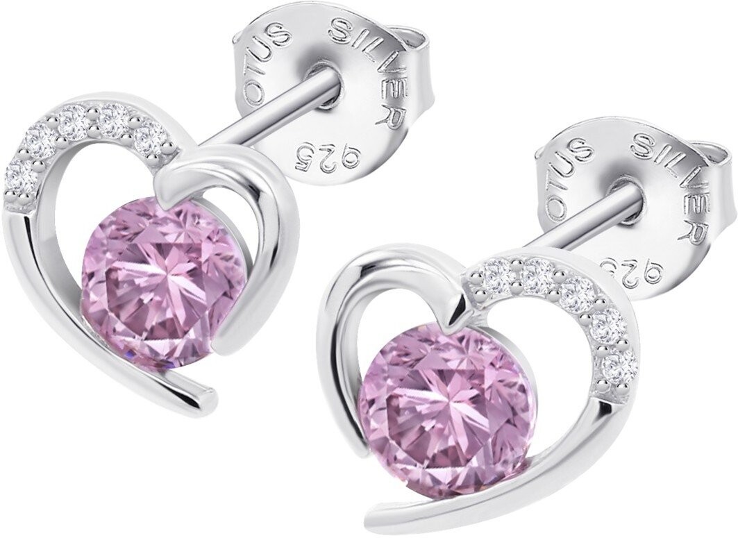 Lotus Silver Slušivé stříbrné náušnice Srdce LP3106-4/2