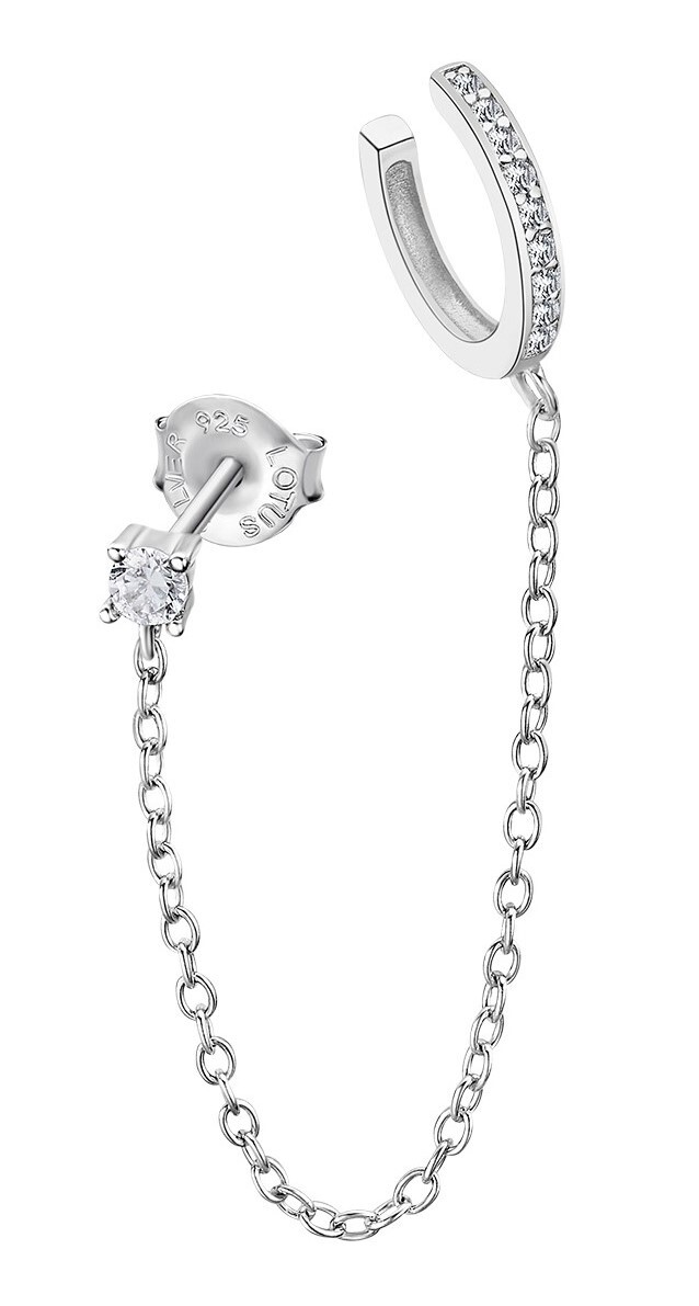 Lotus Silver Stříbrná dvojitá single náušnice Earparty LP3333-9/1