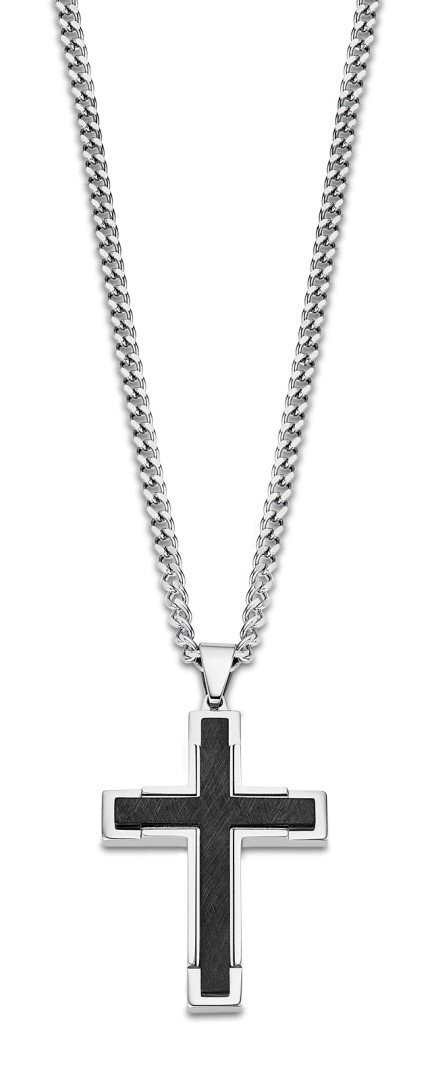 Lotus Style Pánský náhrdelník s křížkem Men in Black LS2256-1/2