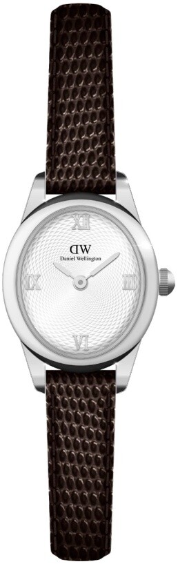 Daniel Wellington Ophelia Mini 22x25,5 Dark Brown Lizard White Guilloché S DW00100888