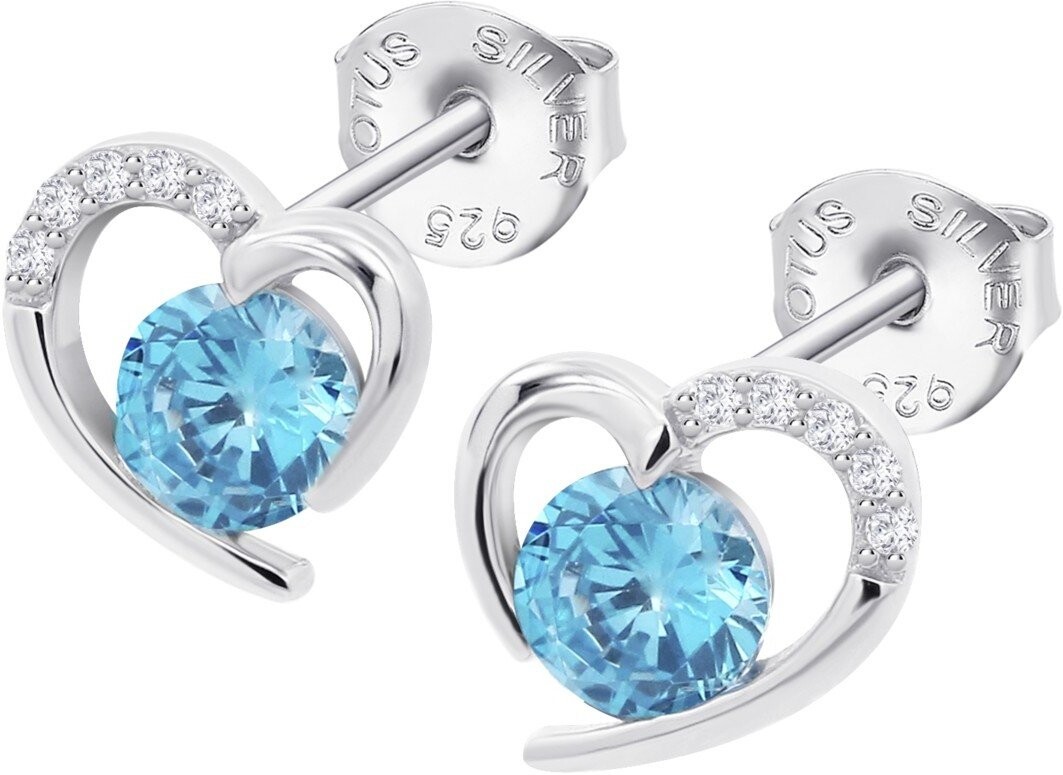 Lotus Silver Třpytivé stříbrné náušnice Srdce Moments LP3106-4/3