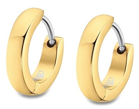 Lotus Style Pozlacené kruhové náušnice z oceli LS2226-4/1