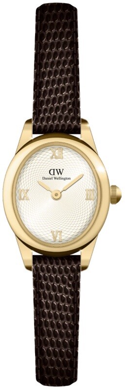 Daniel Wellington Ophelia Mini 22x25,5 Dark Brown Lizard White Guilloché G DW00100891