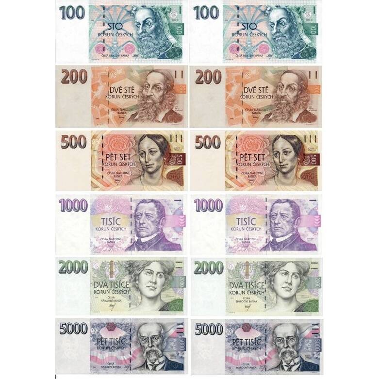 Jedlý papír k vystříhnutí české bankovky - peníze A4 - Pictu Hap