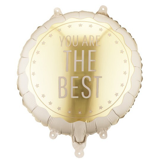 Balónek fóliový You Are The Best zlatý 35x35 cm