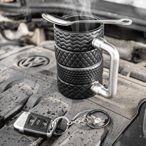 Dárková sada pro mechanika (hrnek, lžička, klíčenka)