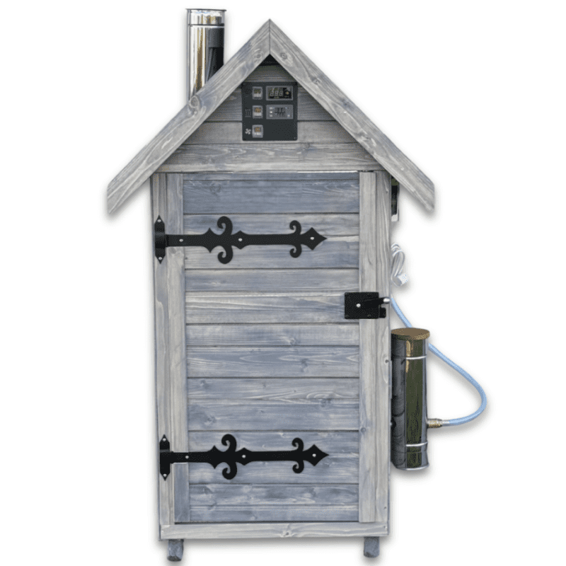 Dřevěná elektrická udírna s dymboxem 310L Kalme antracit