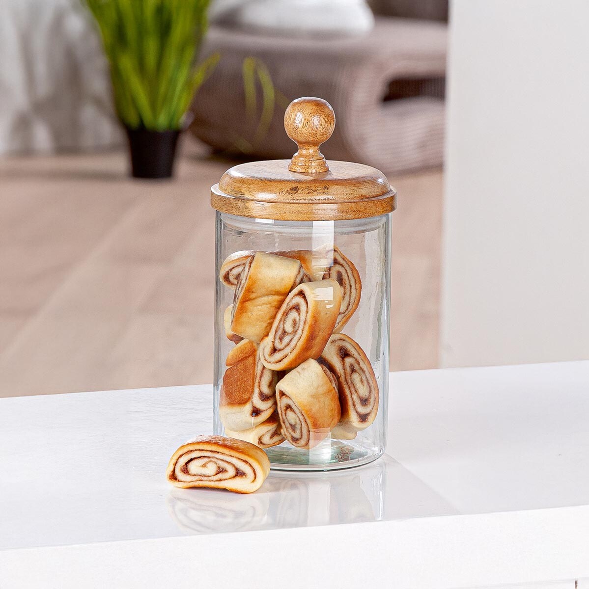 Skleněná dóza Presa, 21 cm