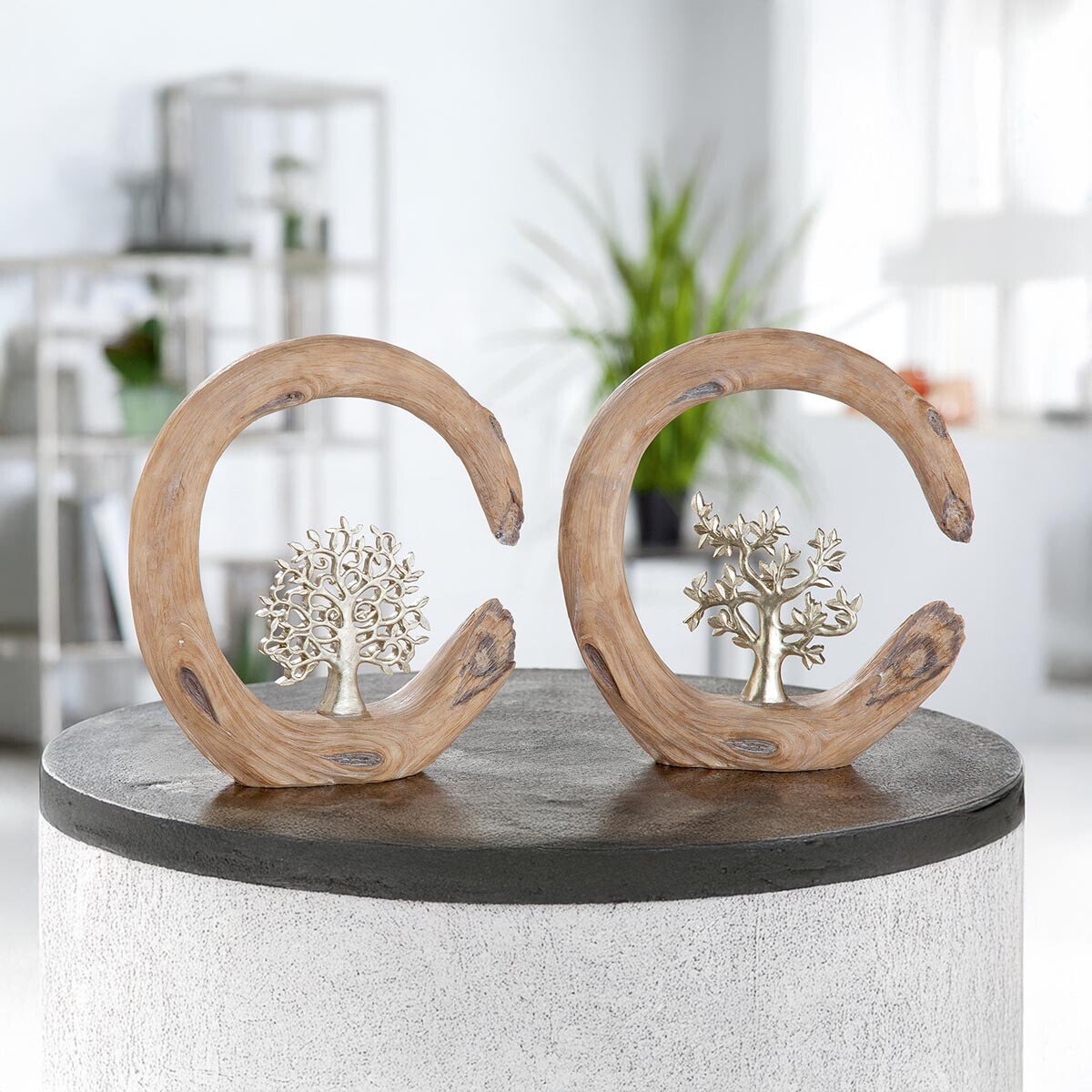Dekorace Strom v kruhu, sada 2 ks