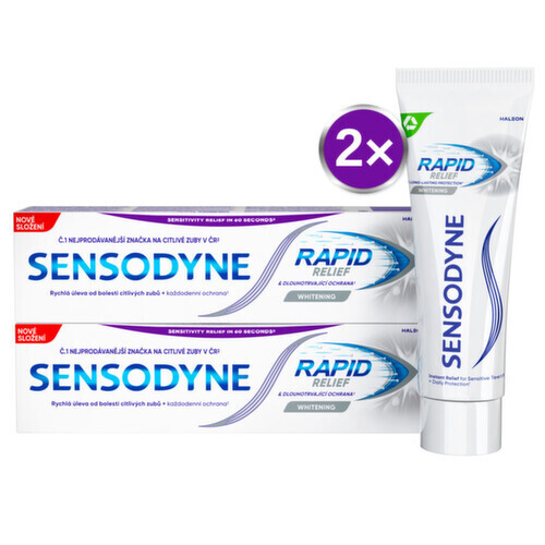 Sensodyne Rapid Relief Whitening zubní pasta 75ml - balení 2 ks