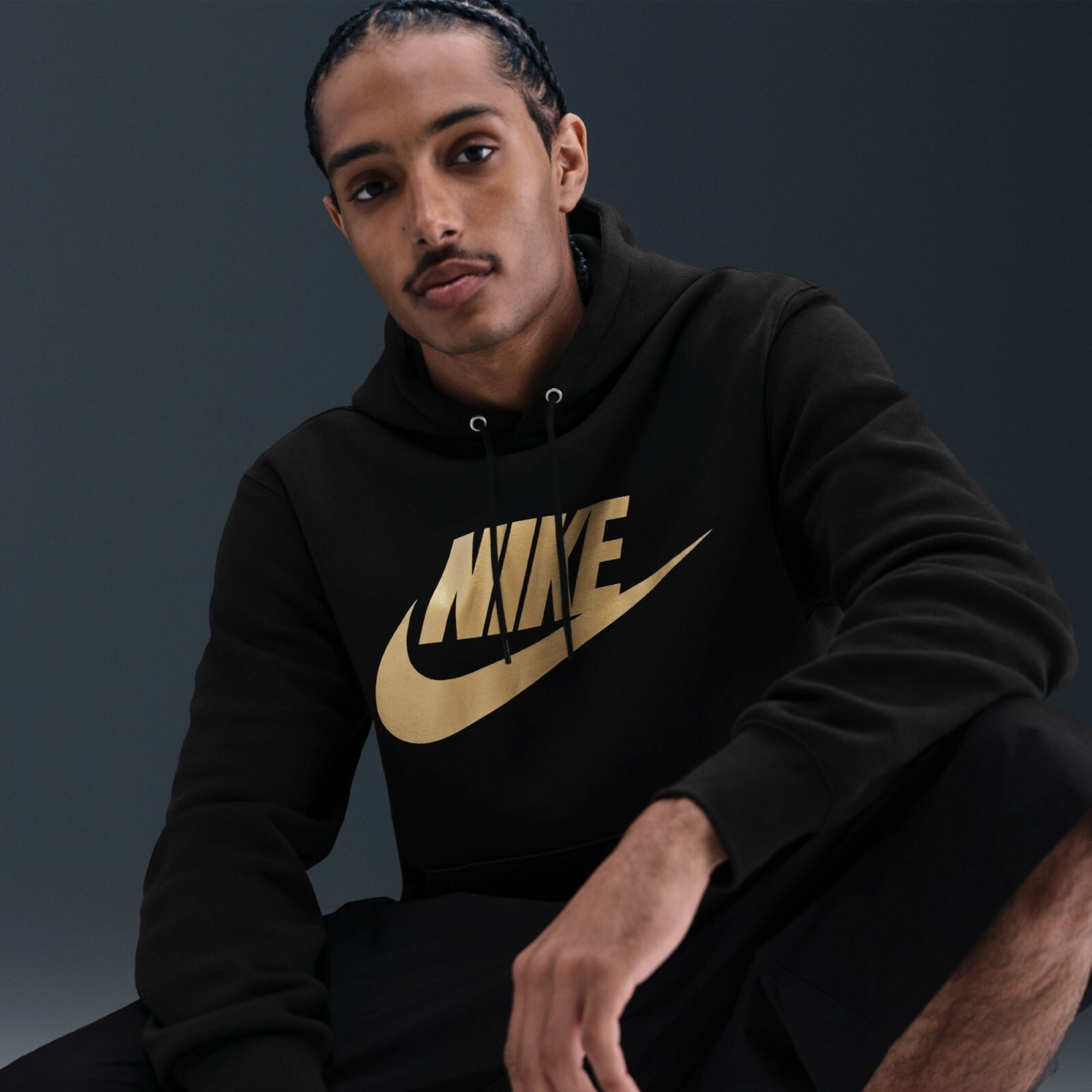 Nike M Club Pullover Fleece Hoodie L