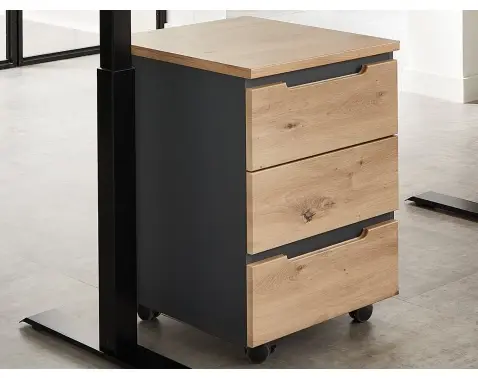 Úložný kontejner se zásuvkami Memphis, dub artisan/grafit