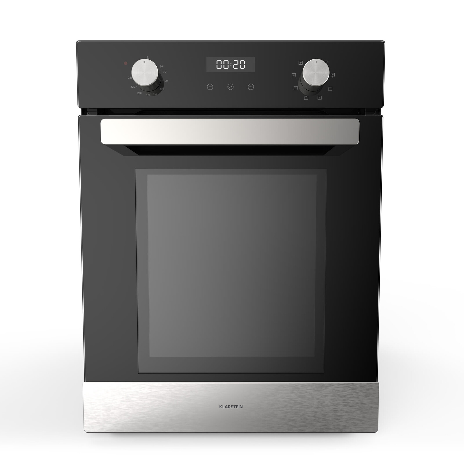 Klarstein Verosteel vestavná trouba | 45 cm | 49 litrů | energetická třída A | 2000 W | černá