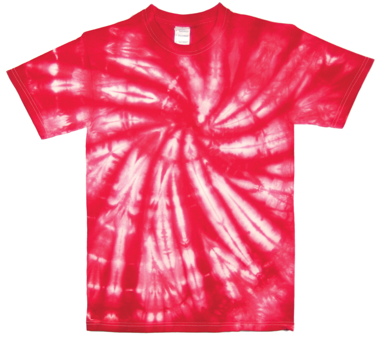 Tričko unisex The Mountain batikované Hurricane - červené-bílé,