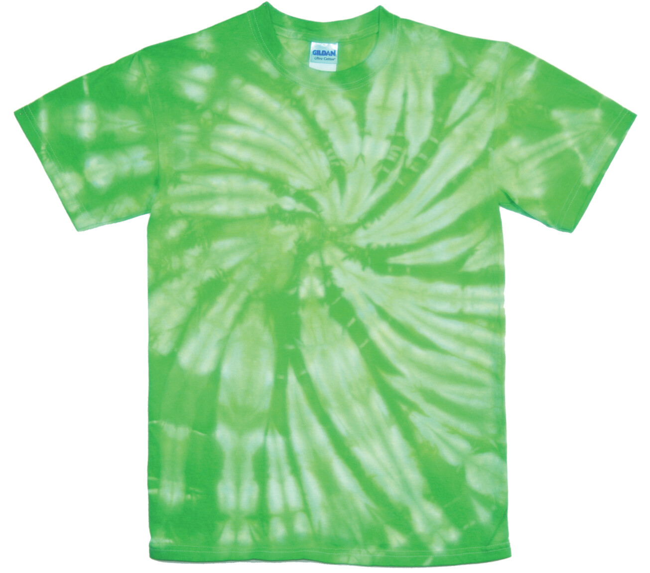 Tričko unisex The Mountain batikované Hurricane - zelené-světle zelené,