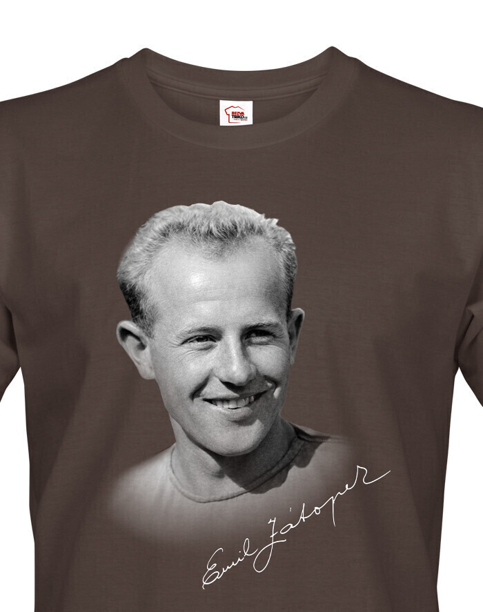 Pánské tričko s potiskem Emila Zátopka