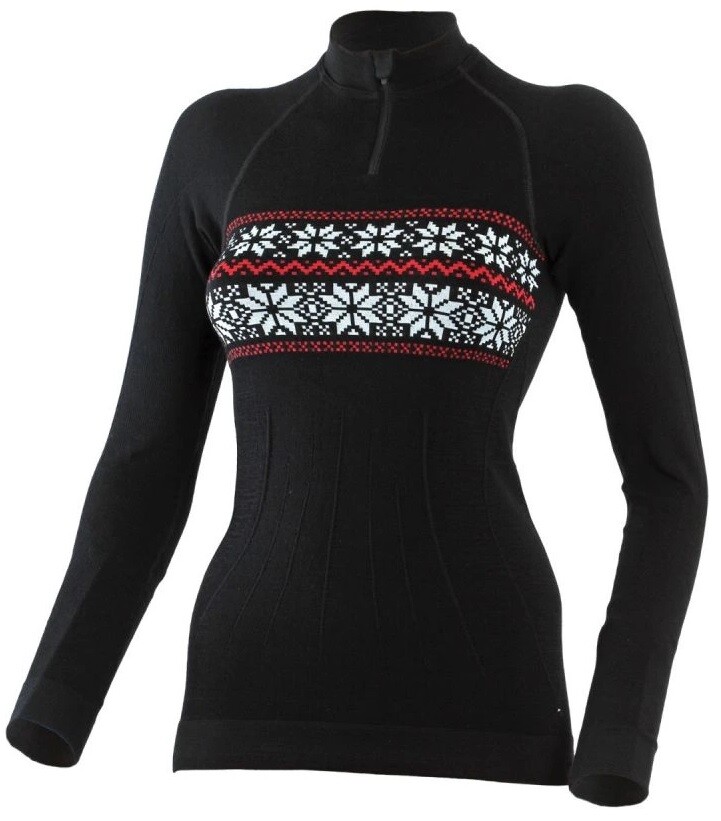 Lasting WIGI 9N13 černá bezešvá merino mikina - BEZ KRABICE Velikost: L/XL 8595067847986