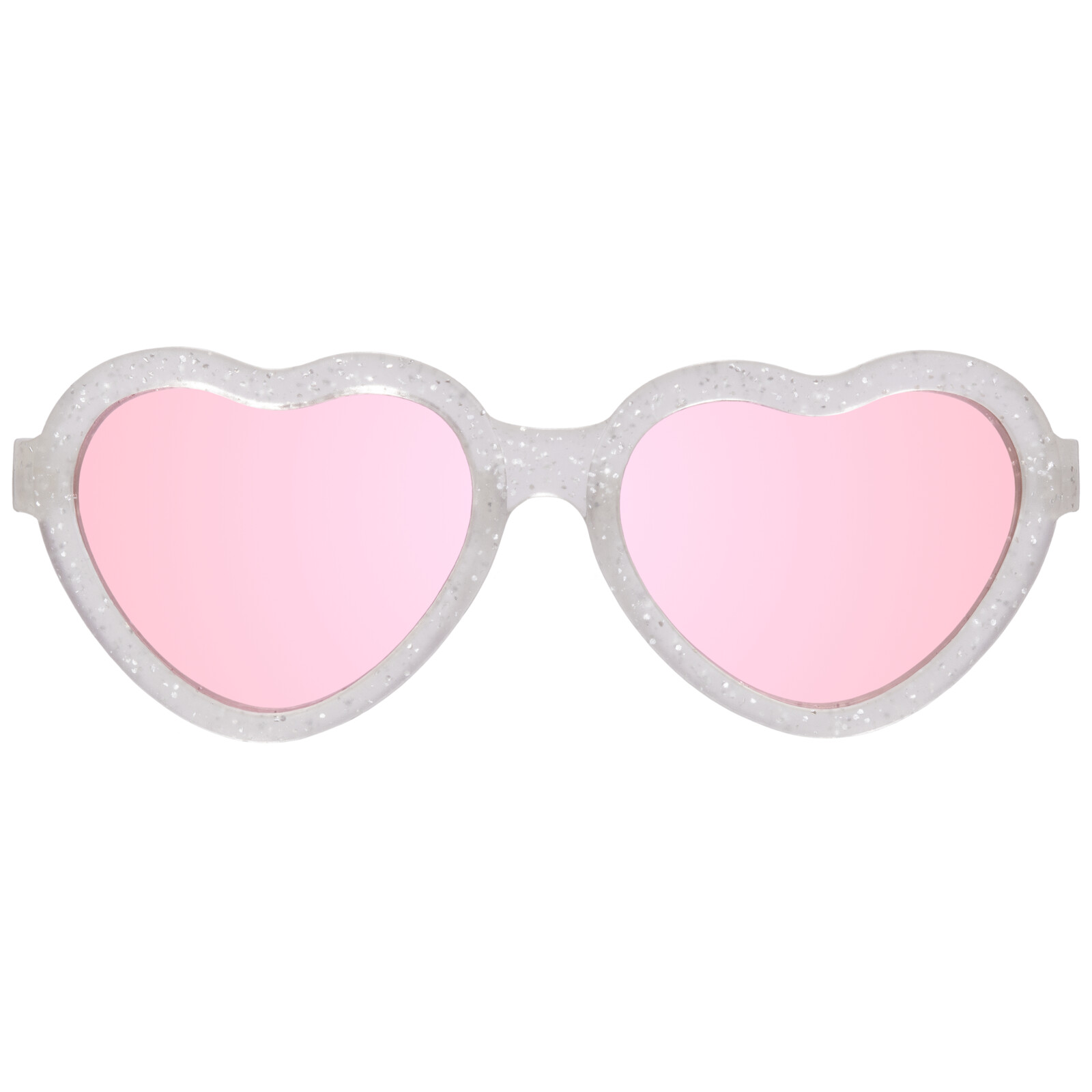 BABIATORS Hearts Silver Shimmer, sluneční brýle stříbrné třpytky, 0-2 roky