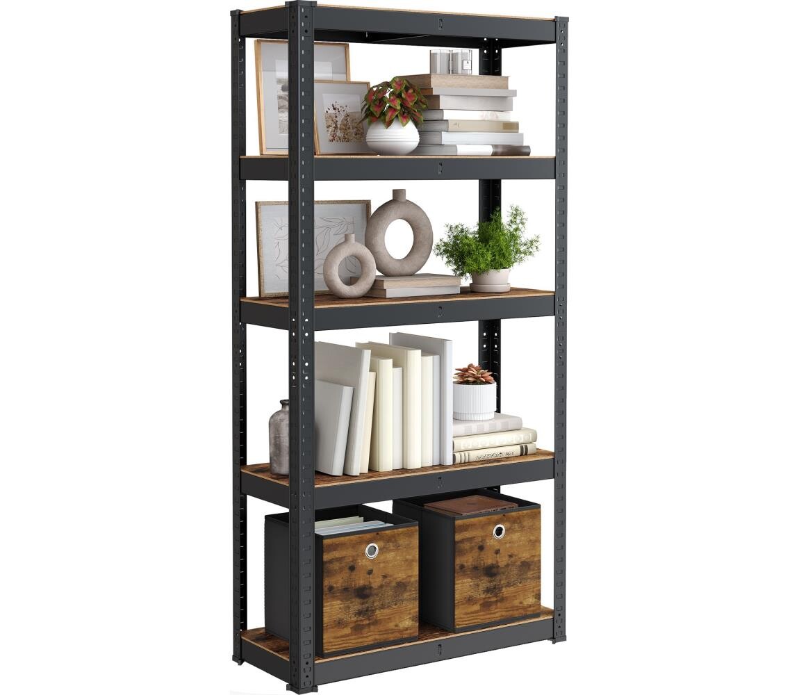 Regál ORDIFY hnědá/černá GLR030B01