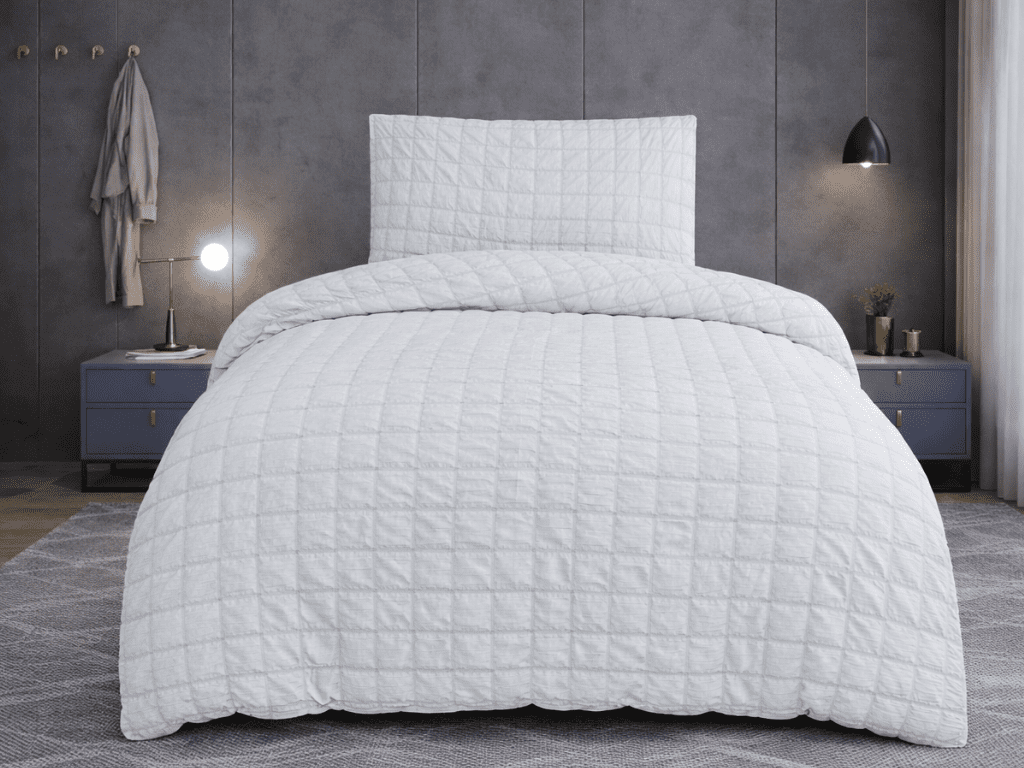 Jahu Krepové povlečení 140x200 + 70x90 cm - Naomi světle šedá