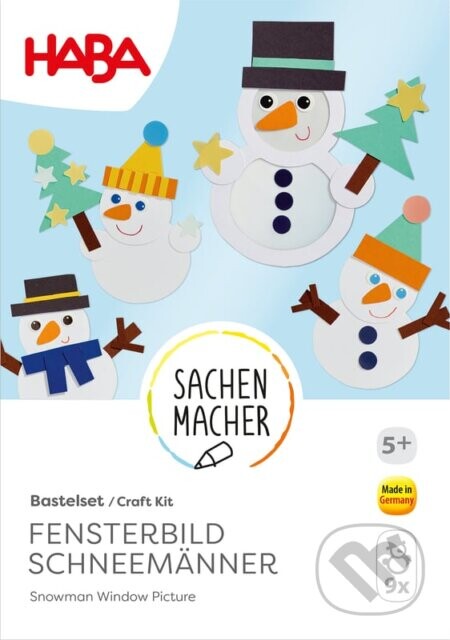 Kreatívna sada Okenný obrázok Snehuliak - Haba