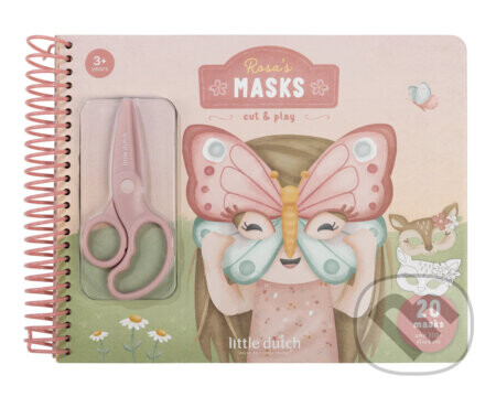 Kniha s vystrihovacími maskami Rosa - Little Dutch