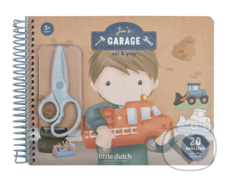 Kniha s vystrihovacími autami Jim - Little Dutch