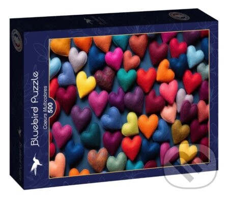 Multicolored Hearts - Bluebird