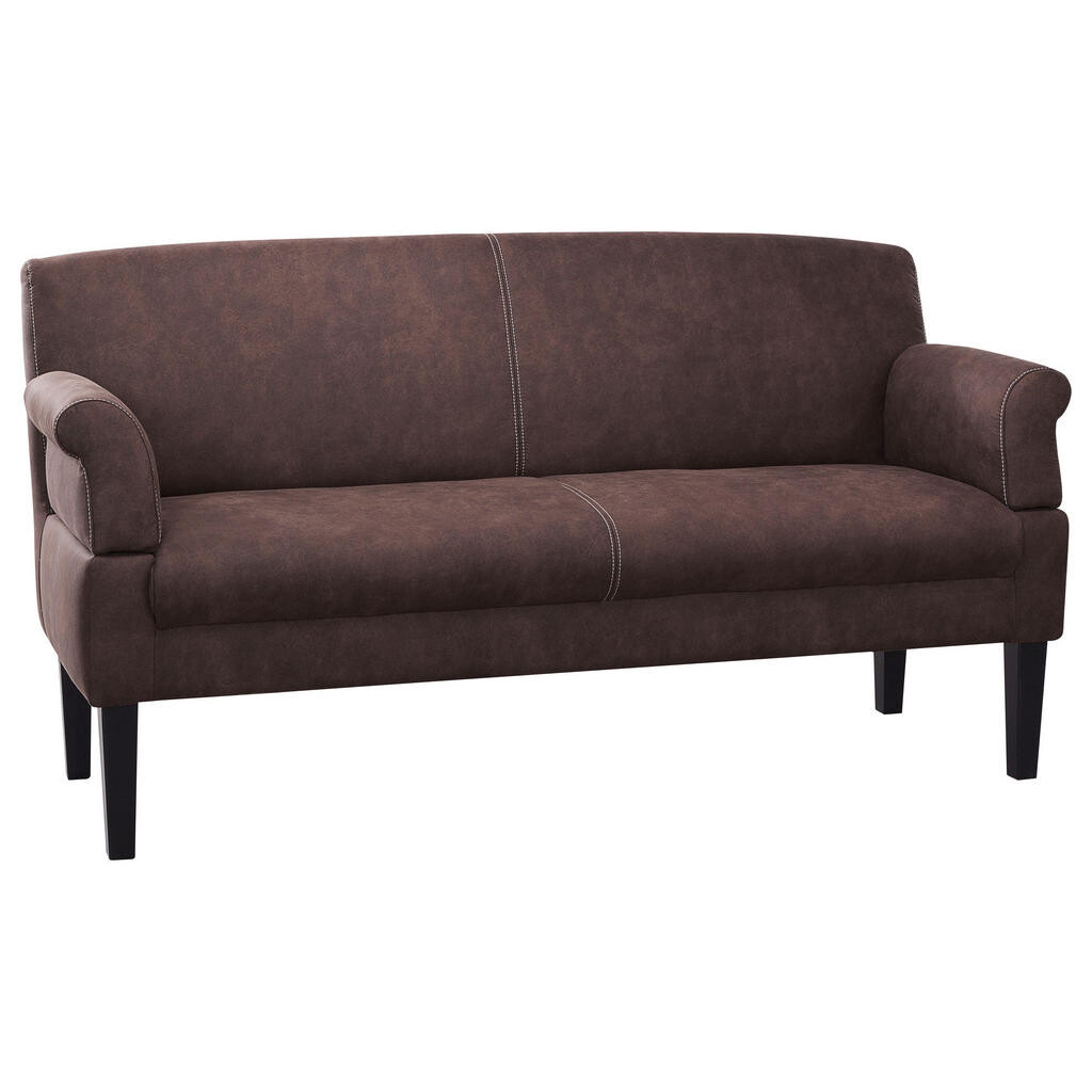 Sit & More TŘÍMÍSTNÁ POHOVKA, textil, tmavě hnědá