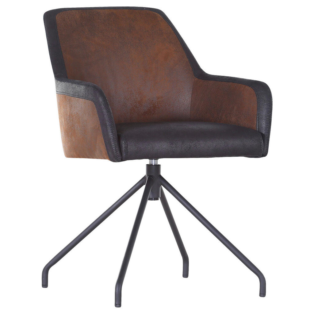 Landscape ŽIDLE S PODRUČKAMI, mikrovlákno, hnědá, černá