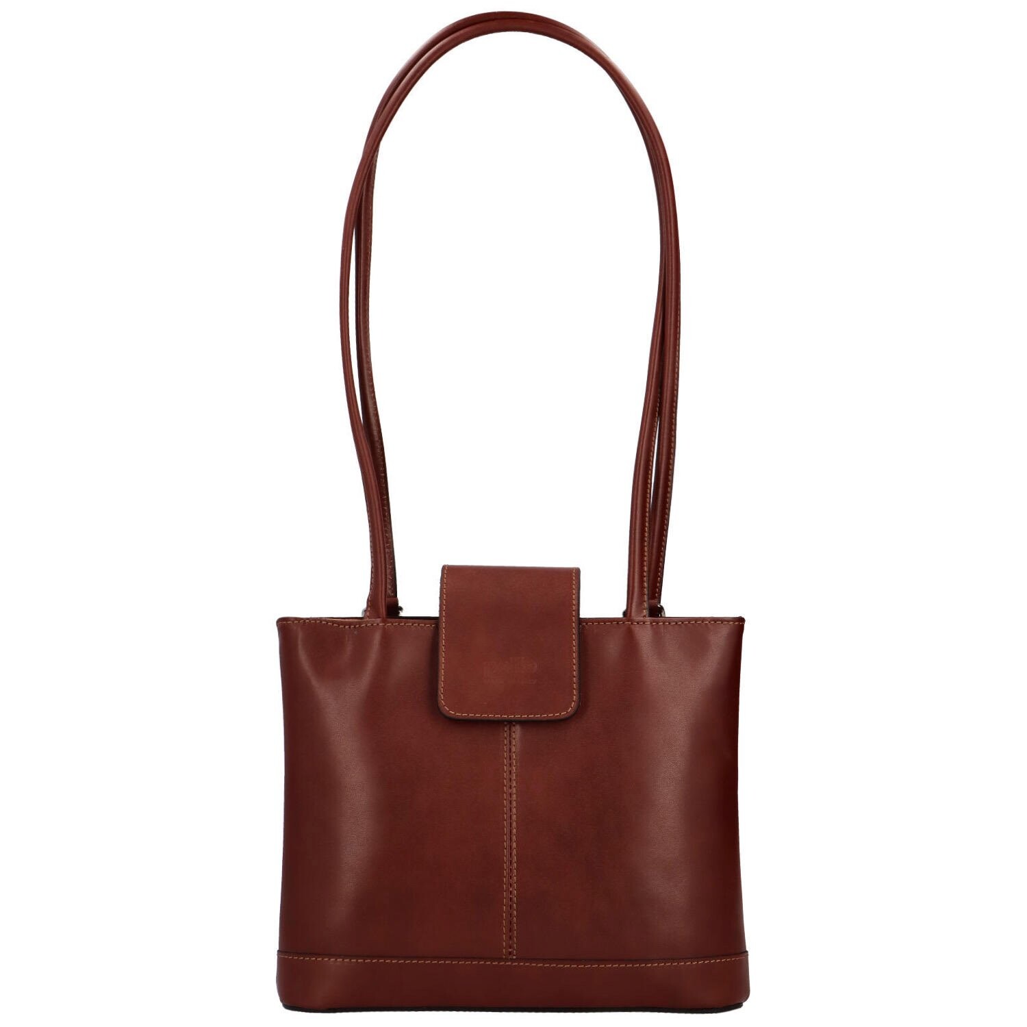 Dámská kožená kabelka batůžek hnědá - Delami Vera Pelle Larry hnědá