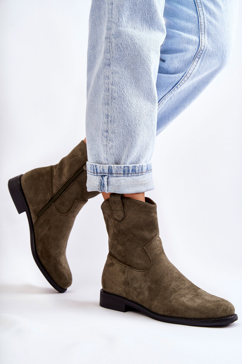 Dámské semišové kotníkové boty S. BARSKI