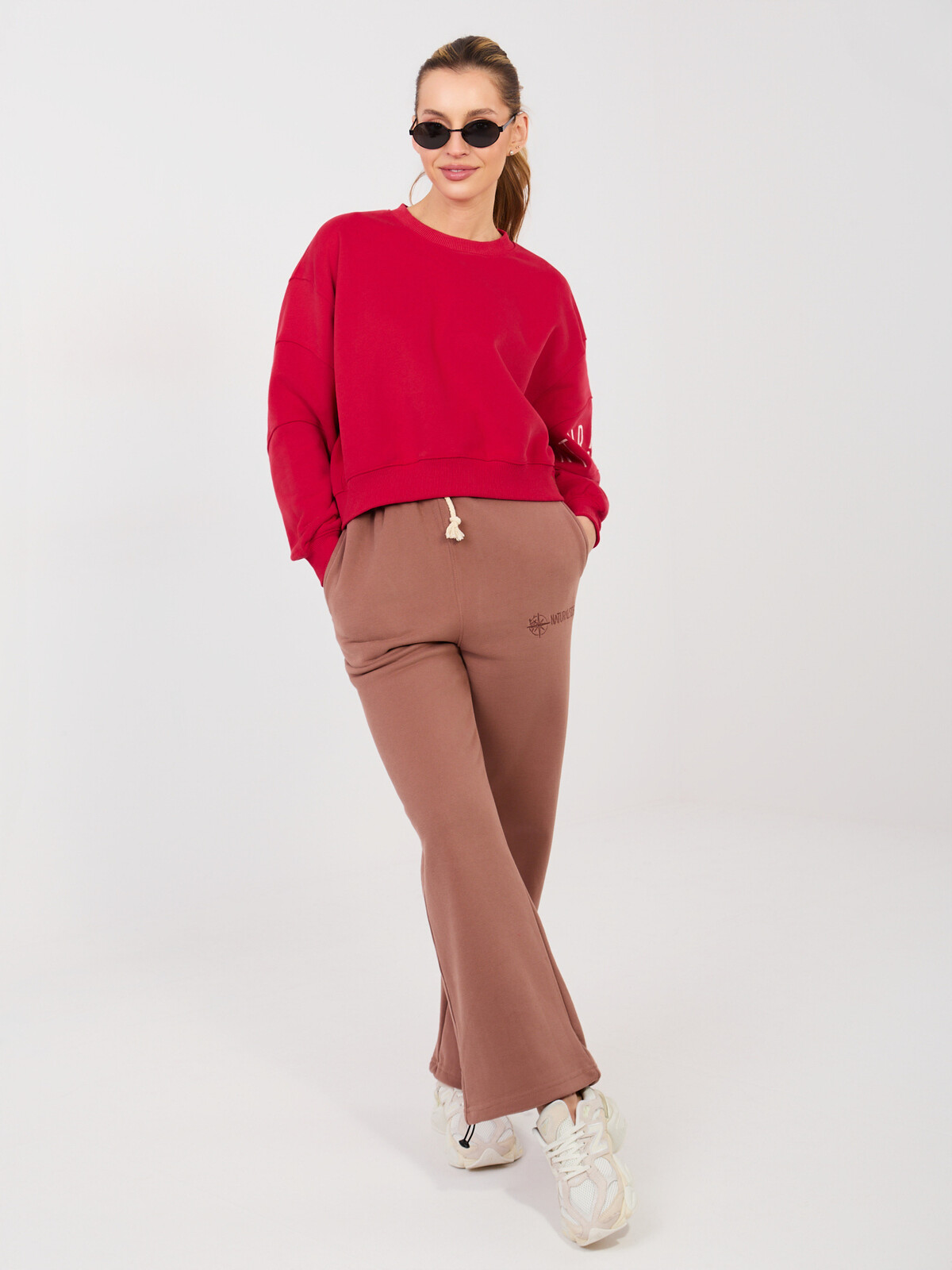 Hnědé tepláky Natural Side