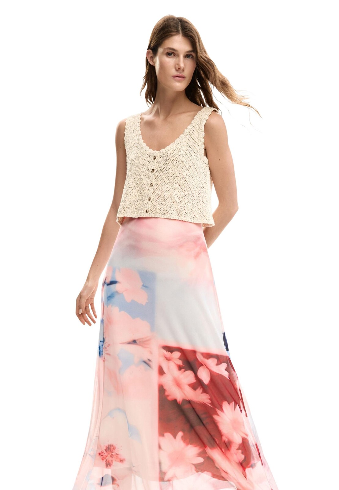 Desigual dámské maxi šaty s květinovým vzorem