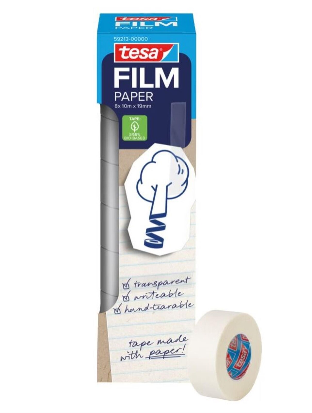 Lepicí páska Tesafilm® Paper - 19 mm x 10 m, 8 ks