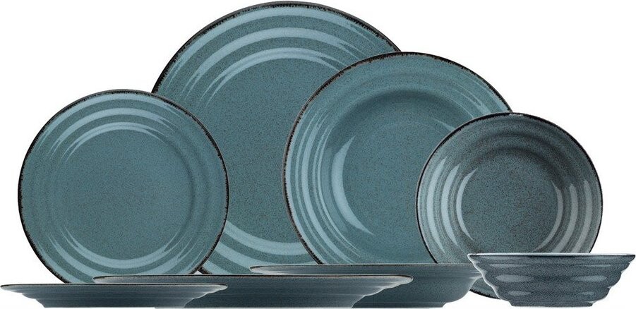 24dílná sada tykrysového porcelánového nádobí Kütahya Porselen Basis