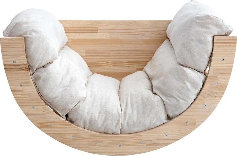 Houpačka z borovicového dřeva v přírodní barvě 60x100x60 cm Montessori – Little Nice Things